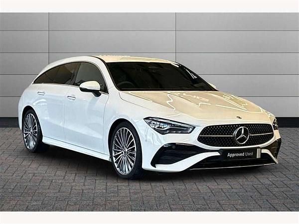 Polar white Used 2024 Mercedes CLA220 AMG Line Premium Sedan | £29,990 (Fair price) - Image 1/4