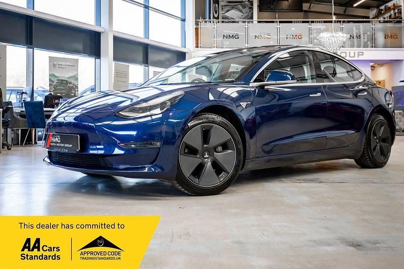 Used Tesla Model 3 Long Range AWD 366 kW (498 HP) 2020 Blue Sedan