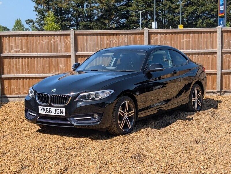 Black Used 2017 BMW 218 Sport Line Coupe | £9,100 (Good price) - Image 1/4