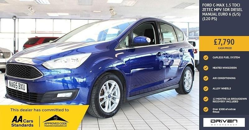 Used Ford C-MAX Zetec 120 HP (88 kW) 2016 Blue MPV