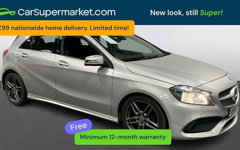 Used Mercedes A200 AMG line 136 HP (100 kW) 2017 Silver Hatchback
