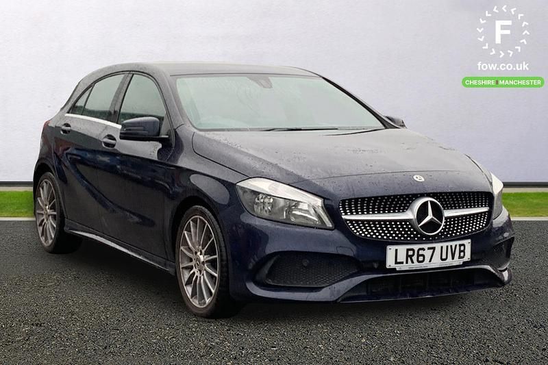 Used Mercedes A180 AMG line 109 HP (80 kW) 2017 Blue Hatchback