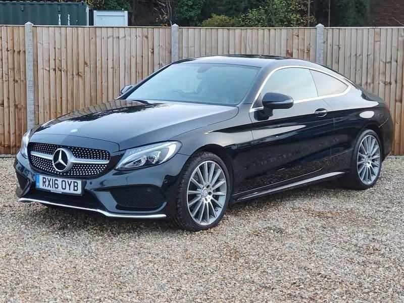 Black Used 2016 Mercedes C200 AMG line Coupe | £13,000 (A bit pricey) - Image 1/4