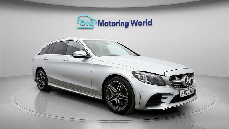 Used Mercedes C300 AMG line 258 HP (189 kW) 2019 Silver Estate