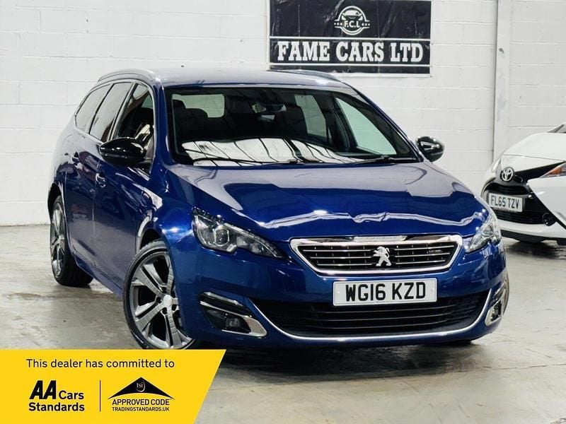 Blue Used 2016 Peugeot 308 GT-line Estate | £4,500 (Good price) - Image 1/3