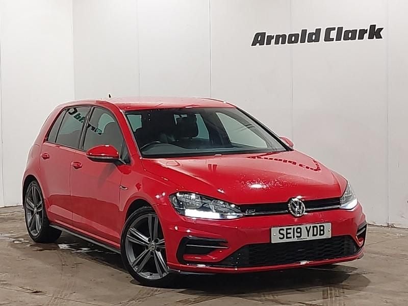 Red Used 2019 VW Golf VII R-line Hatchback | £16,498 (Fair price) - Image 1/4