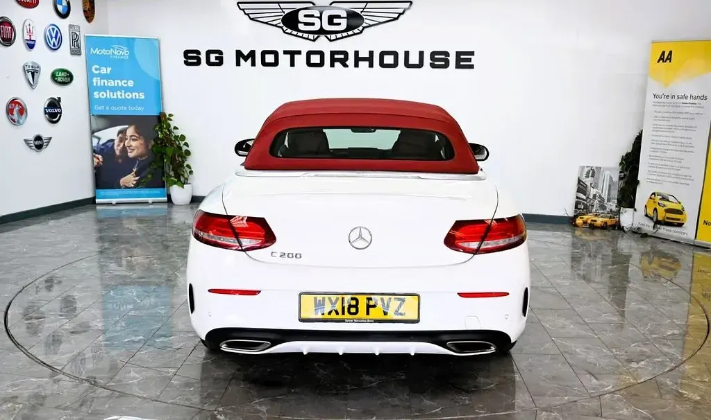 Used Mercedes C200 AMG Line Premium Plus 2018 White Cabriolet