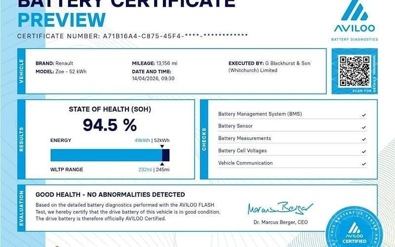 Used Renault Zoe Techno 100 kW (136 HP) 2024 Hatchback