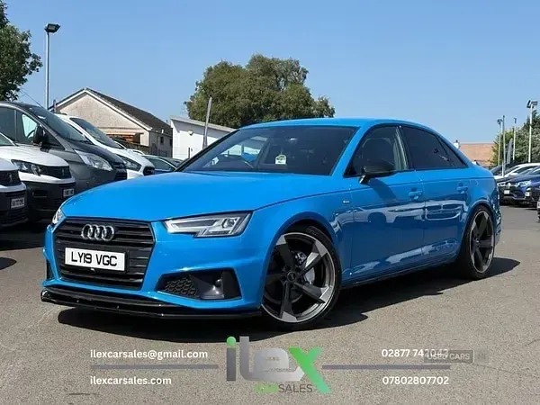 Used Audi A4 Black Edition 190 HP (139 kW) 2019 Blue Sedan