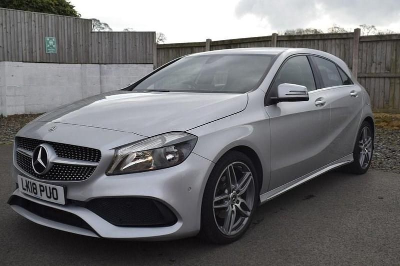 Used Mercedes A200 AMG line 136 HP (100 kW) 2018 Silver Hatchback