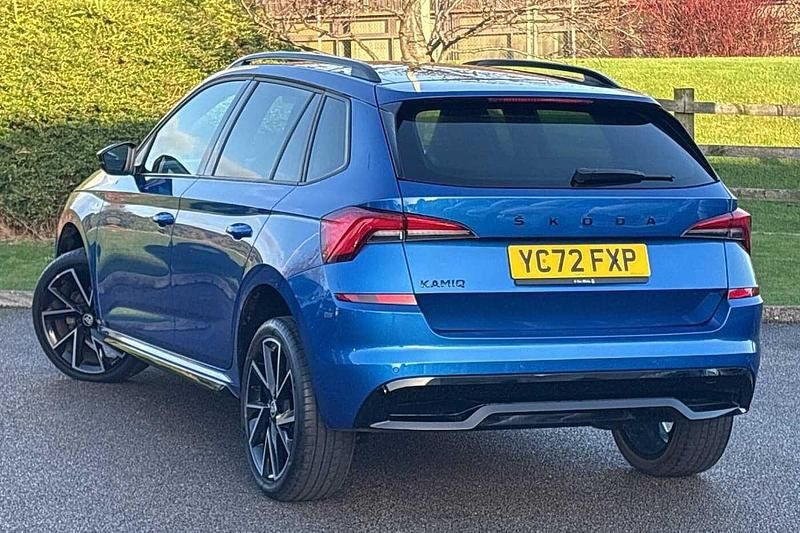 Used Skoda Kamiq Monte Carlo 147 HP (108 kW) 2022 Race blue metallic SUV