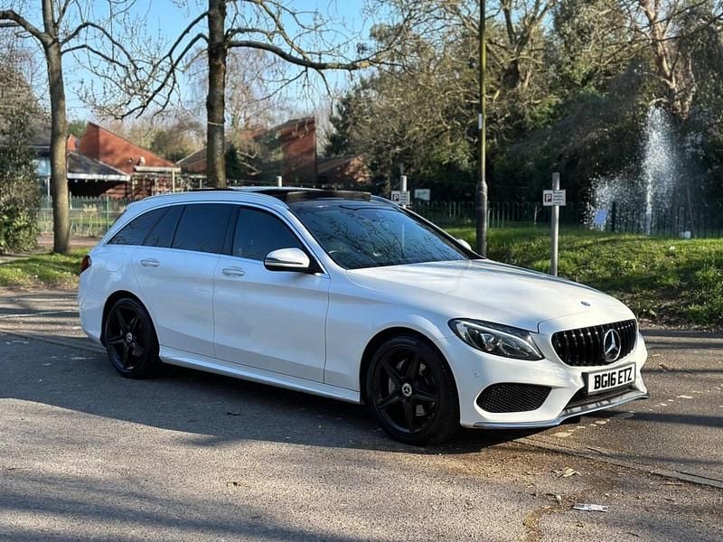 Used Mercedes C220 AMG Line Premium Plus 2016 White Estate