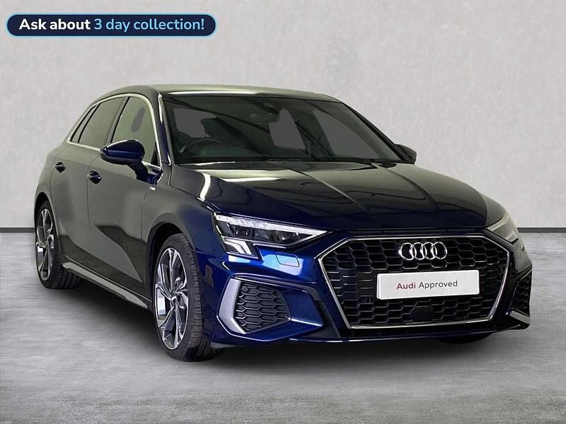 Blue Used 2021 Audi A3 S-Line Hatchback | £21,967 (Fair price) - Image 1/4