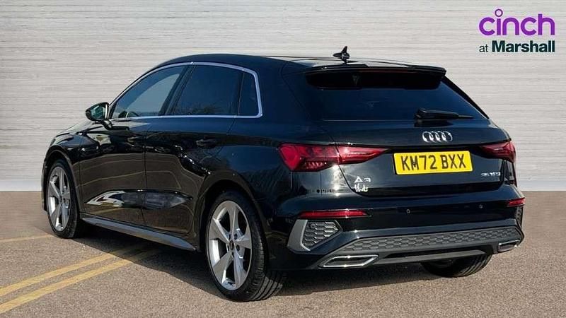 Used Audi A3 S-Line 150 HP (110 kW) 2022 Black Sedan