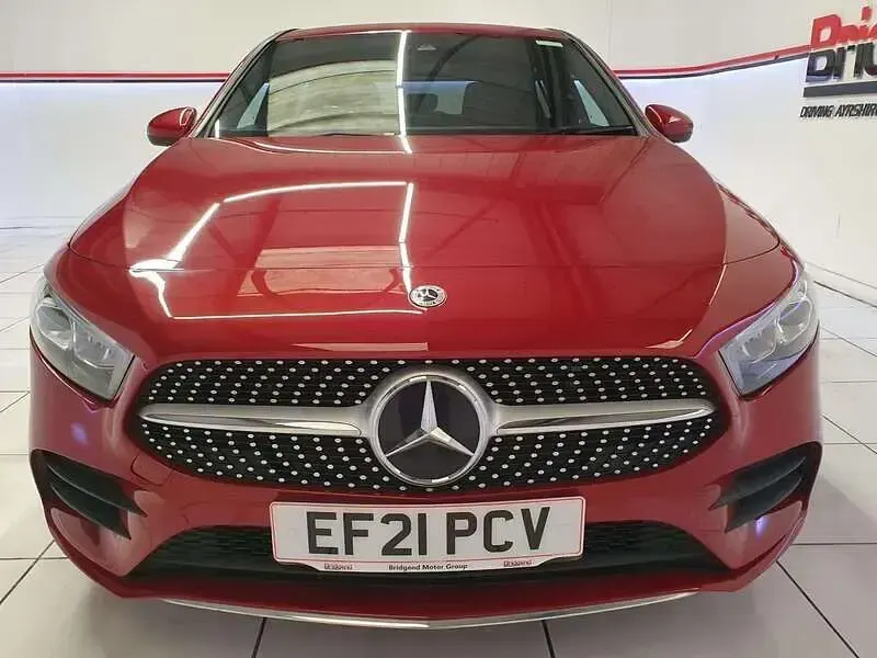Used Mercedes A250 AMG line 214 HP (157 kW) 2021 Red Hatchback