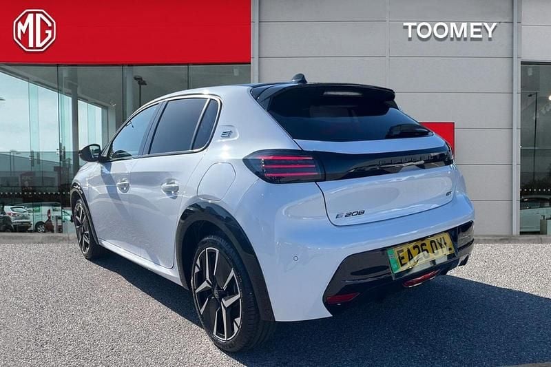 New Peugeot e-208 GT 113 kW (154 HP) 2026 White Hatchback