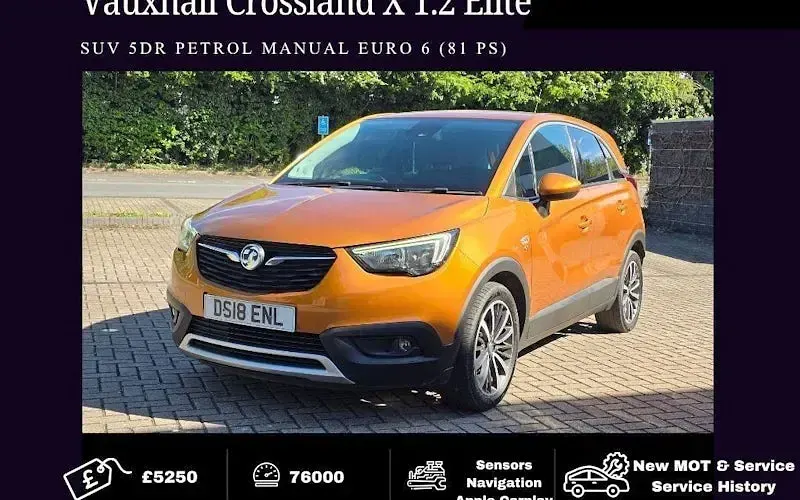 Used Vauxhall Crossland X Elite 82 HP (60 kW) 2018 SUV