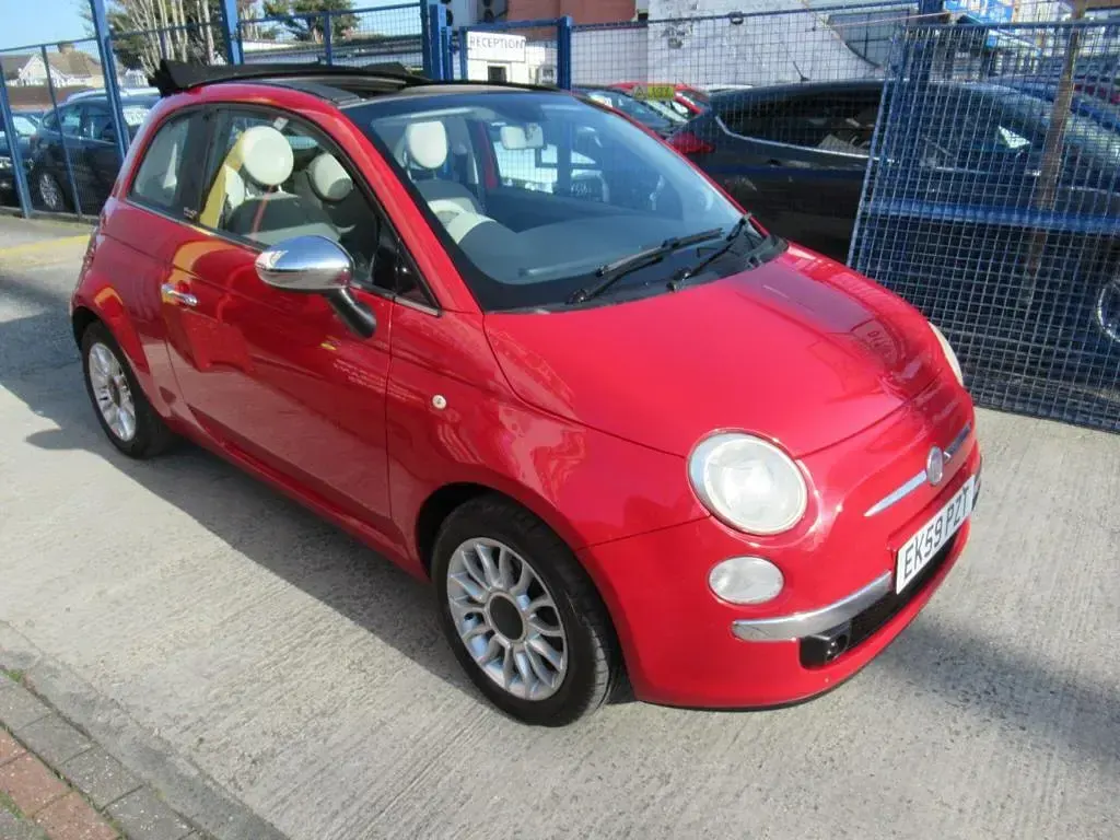 Used Fiat 500C Lounge 2009 Red Cabriolet