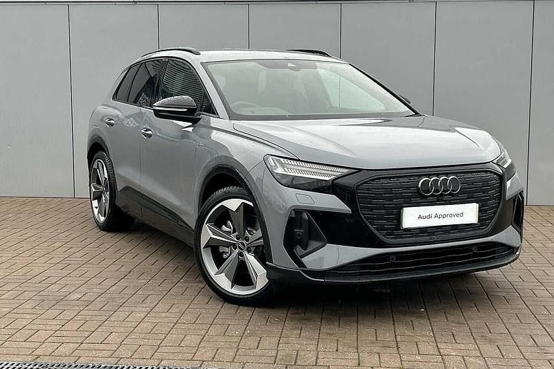 Pebble grey Used 2024 Audi Q4 e-tron Black Edition SUV | £42,973 (Expensive) - Image 1/4