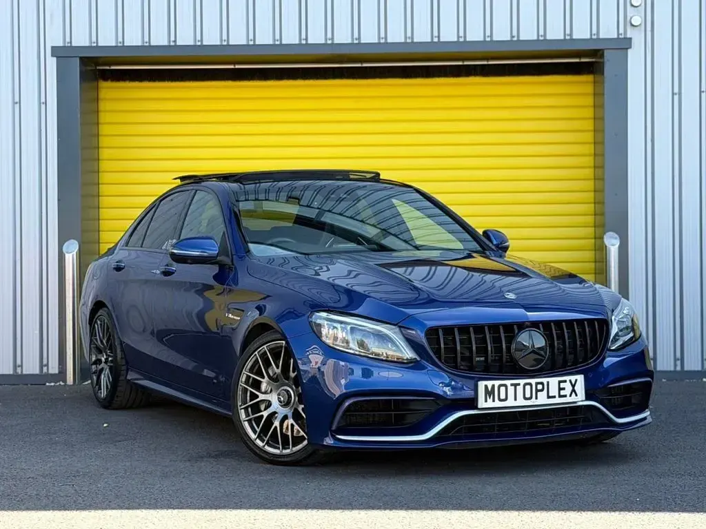 Used Mercedes C63 AMG Premium Plus 476 HP (350 kW) 2019 Blue Sedan