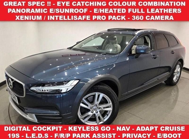 Blue Used 2018 Volvo V90 CC Pro Estate | £19,490 (Fair price) - Image 1/4