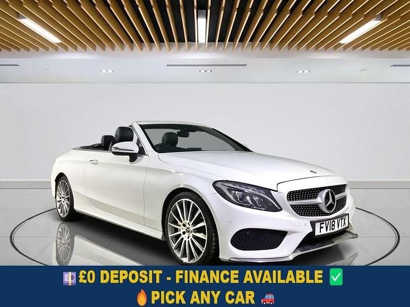 White Used 2018 Mercedes C220 AMG line Cabriolet | £17,499 (Fair price) - Image 1/4
