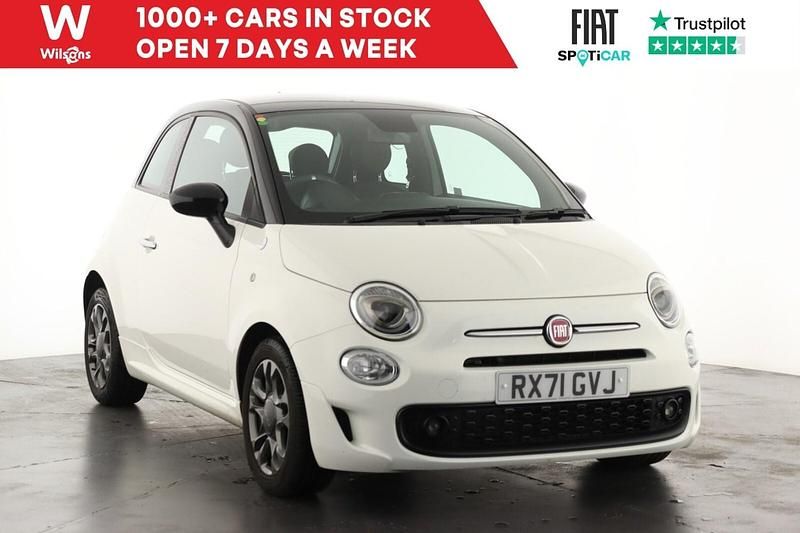 White/black Used 2021 Fiat 500 Hatchback | £9,995 (Fair price) - Image 1/3