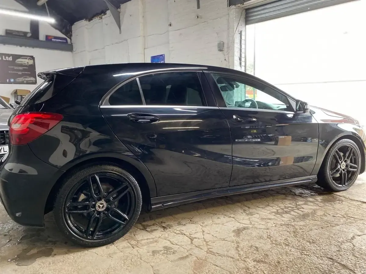 Used Mercedes A180 AMG line 109 HP (80 kW) 2017 Black Hatchback