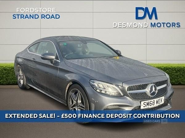 Used Mercedes C200 AMG line 184 HP (135 kW) 2019 Grey Coupe