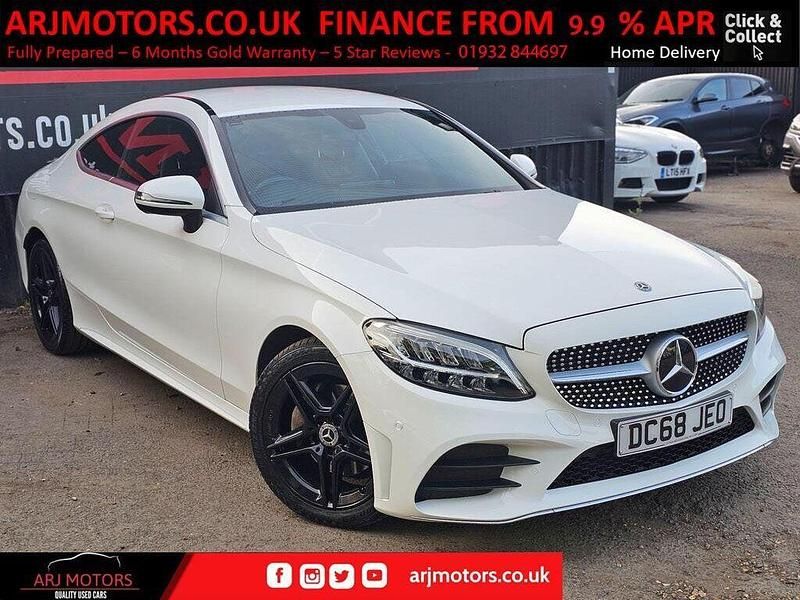 White Used 2018 Mercedes C180 AMG line Coupe | £18,495 (Expensive) - Image 1/4