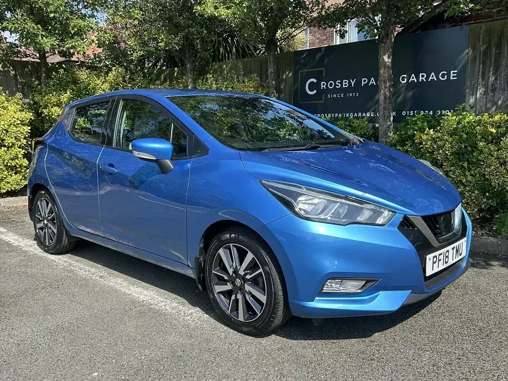 Used Nissan Micra Acenta 71 HP (52 kW) 2018 Blue Hatchback
