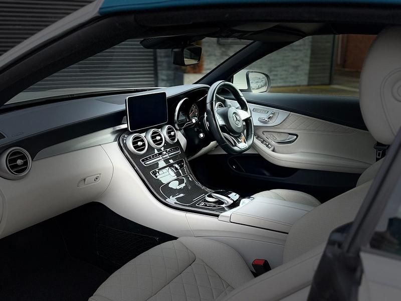 Used Mercedes C63 AMG Premium 2017 Designo cashmere white magno Cabriolet