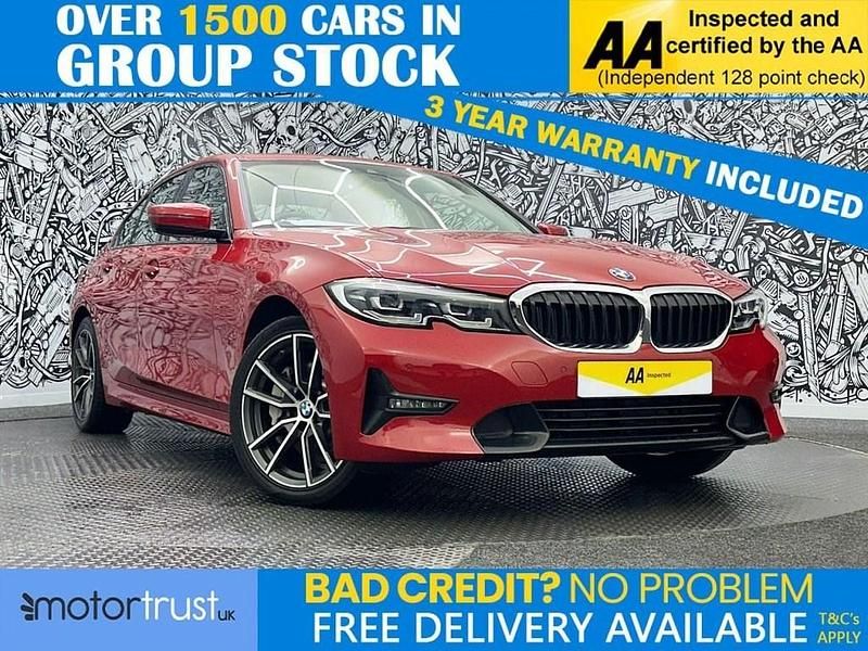 Used BMW 330e Sport Line 292 HP (214 kW) 2020 Red Sedan