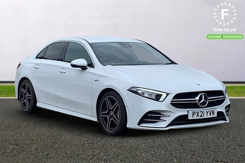 White Used 2021 Mercedes A35 AMG Active Sedan | £23,599 (Super price) - Image 1/3