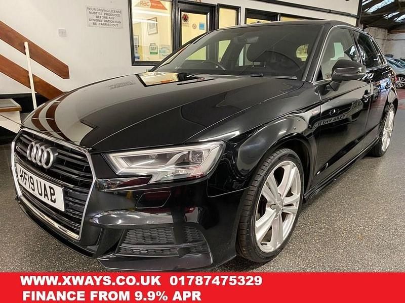 Used Audi A3 Sportback S-Line 150 HP (110 kW) 2019 Black Hatchback