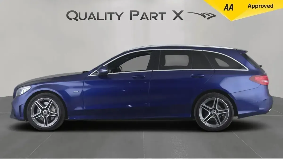 Used Mercedes C300e AMG line 2021 Blue Estate