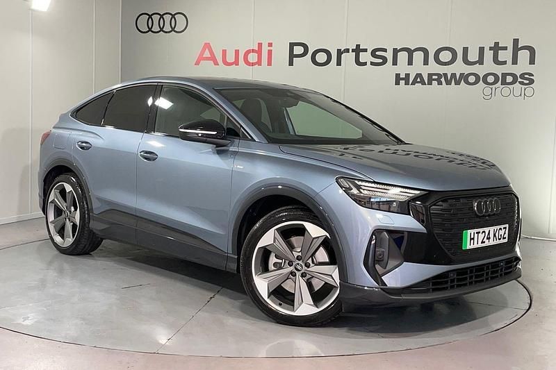 Blue Used 2024 Audi Q4 Sportback e-tron Black Edition SUV | £35,490 - Image 1/4