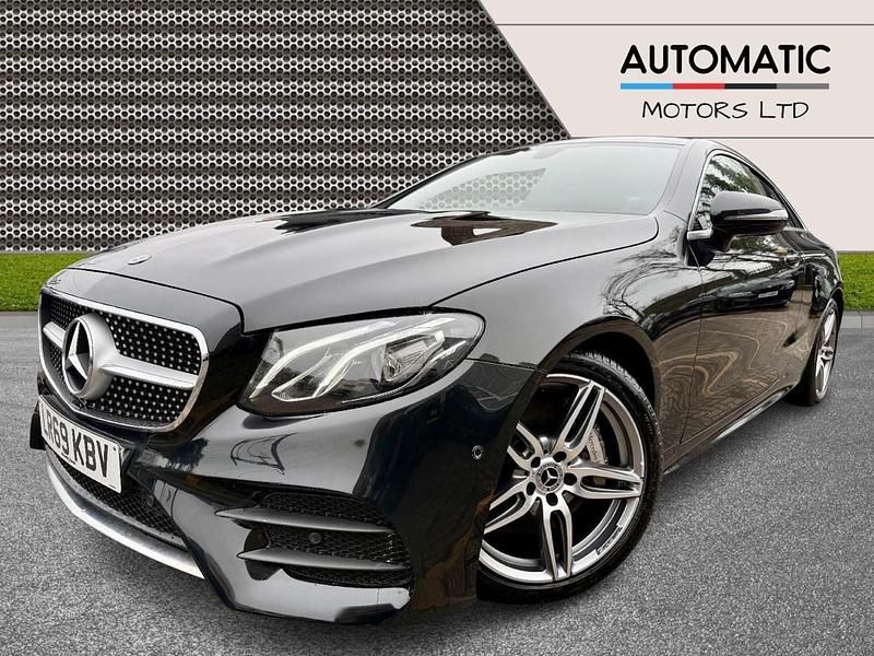 Used Mercedes E350 AMG line 313 HP (230 kW) 2019 Black Coupe