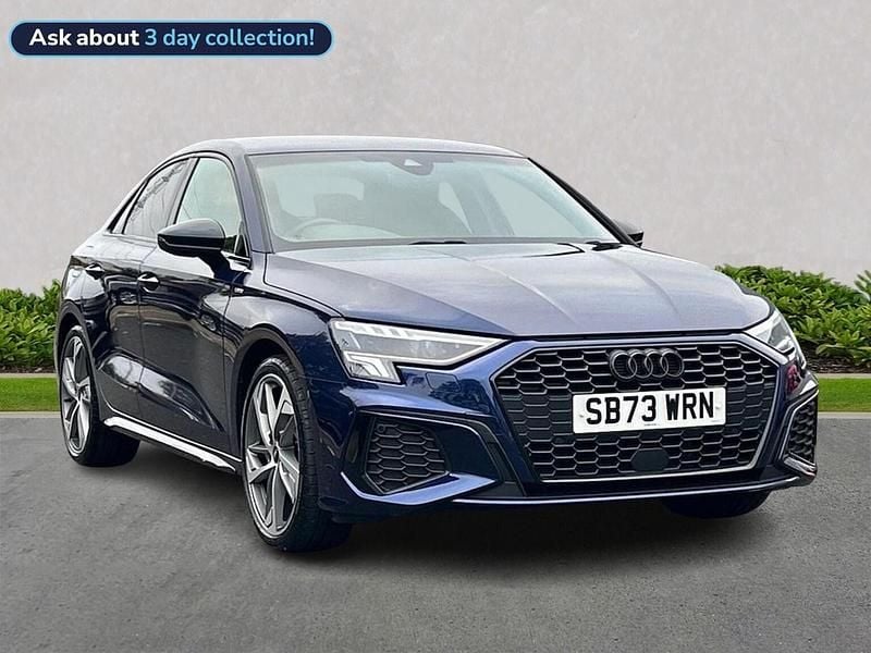 Blue Used 2024 Audi A3 Black Edition Sedan | £27,414 (Fair price) - Image 1/4