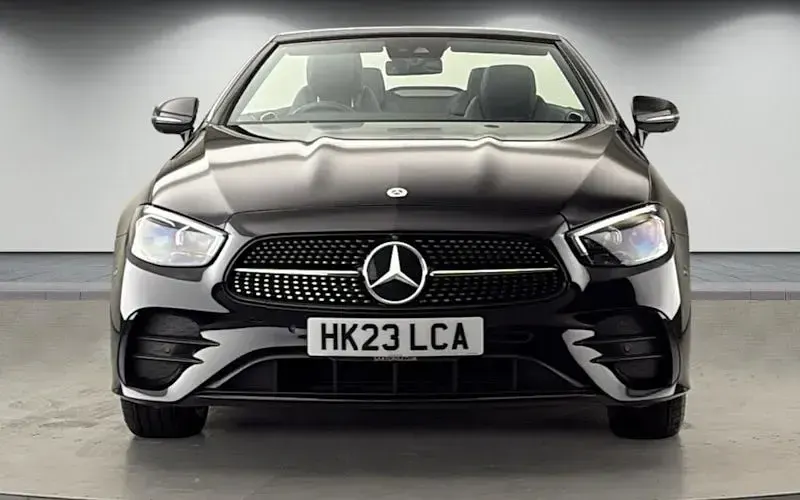Used Mercedes E400 AMG line 330 HP (242 kW) 2023 Obsidian black Cabriolet