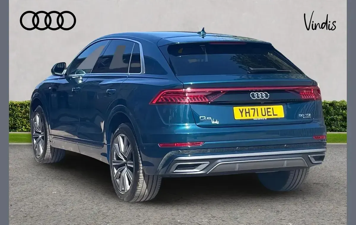 Used Audi Q8 S-Line 281 HP (206 kW) 2021 Blue SUV