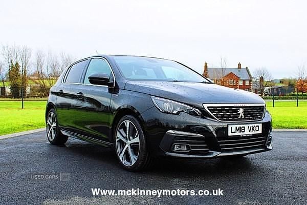 Black Used 2018 Peugeot 308 GT-line Hatchback | £8,650 (Fair price) - Image 1/4