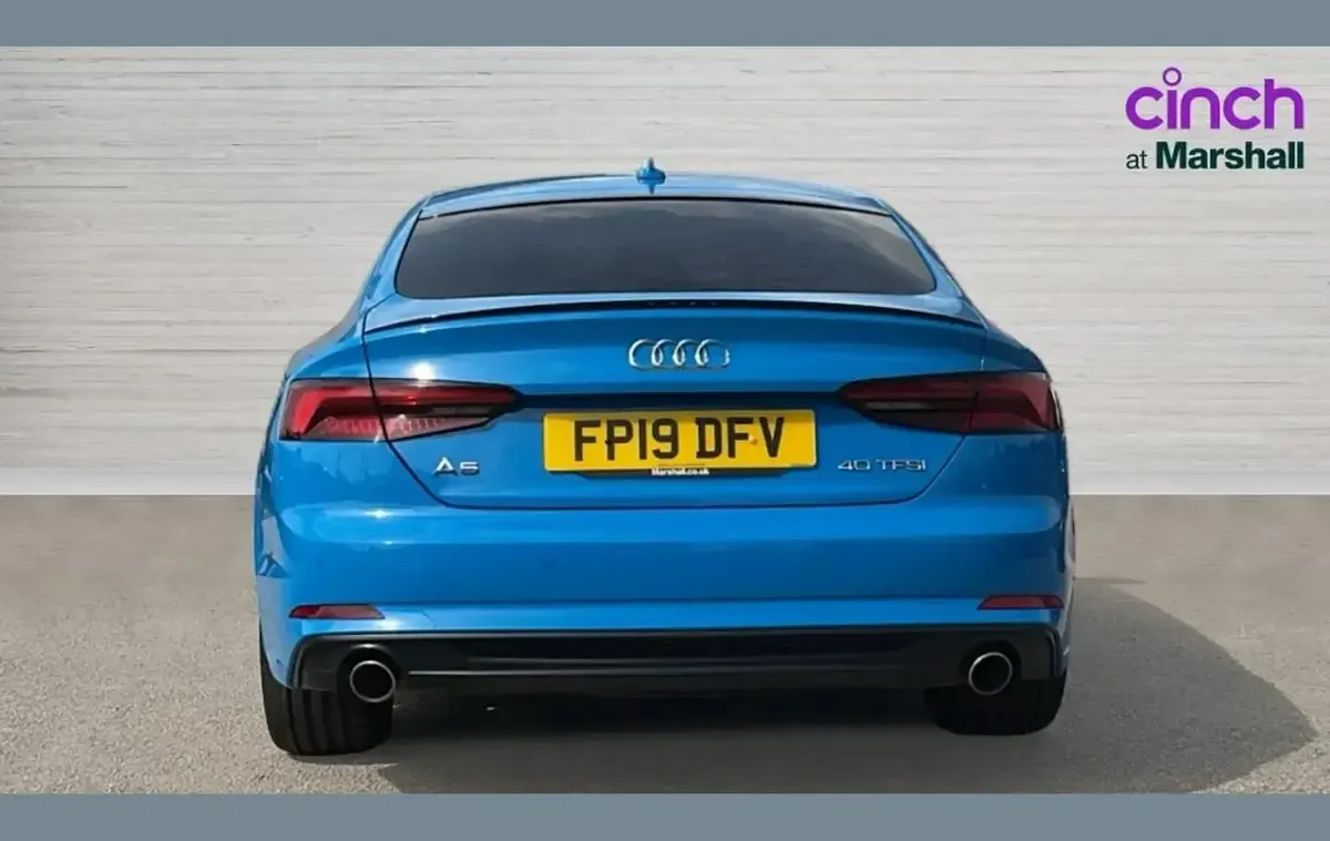 Used Audi A5 Black Edition 187 HP (137 kW) 2019 Blue Coupe