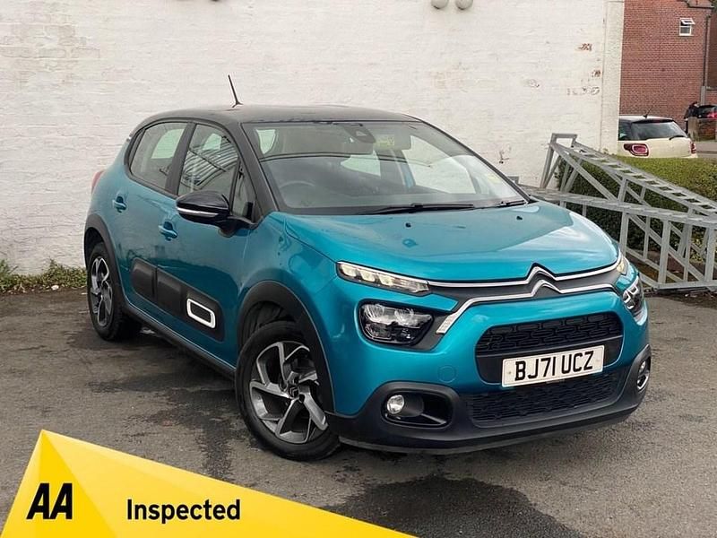 Blue Used 2021 Citroën C3 PureTech Hatchback | £5,974 (Fair price) - Image 1/4