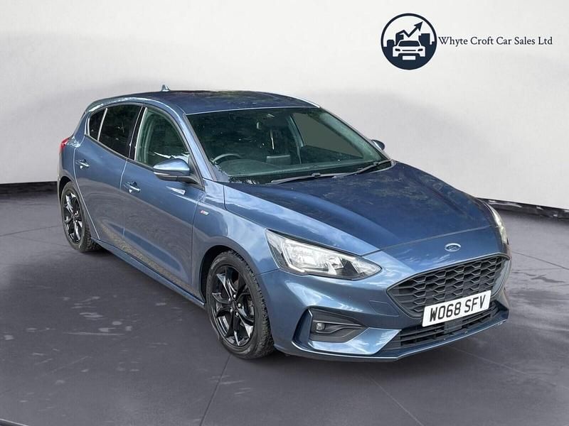 Blue Used 2019 Ford Focus ST-Line Hatchback | £7,495 (Good price) - Image 1/3