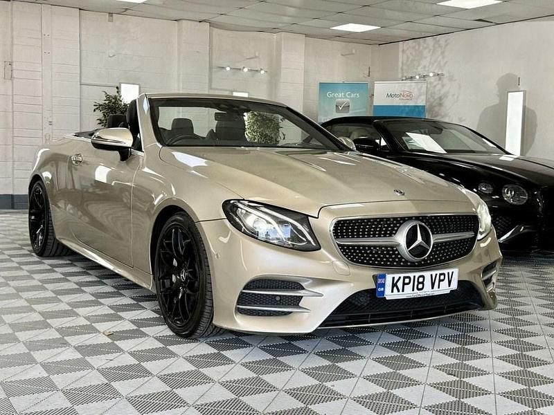 Used Mercedes E220 AMG line 2018 Silver Cabriolet