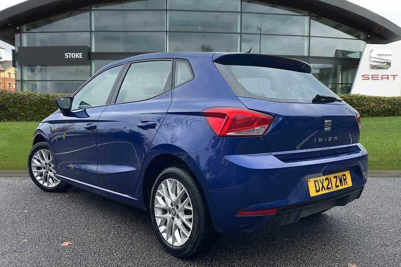 Used Seat Ibiza SE Technology 94 HP (69 kW) 2021 Blue Hatchback