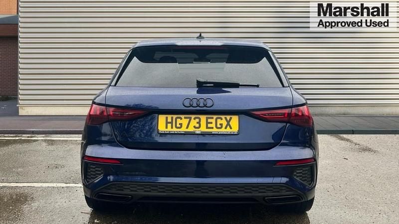 Used Audi A3 Black Edition 150 HP (110 kW) 2023 Blue Sedan