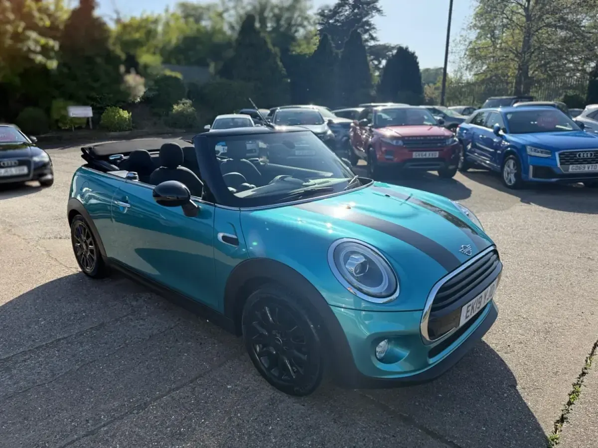 Begagnad Mini Cooper Cabriolet Classic 2019 Turkos Cab