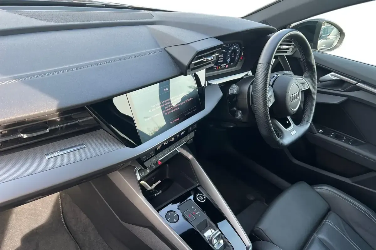 Used Audi A3 Sportback Black Edition 150 HP (110 kW) 2023 Navarra blue Hatchback